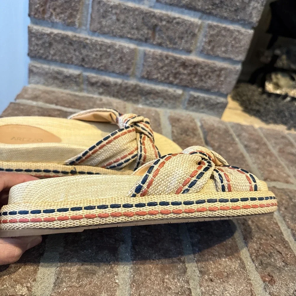 Arezzo Women's Reagan Footbed Sandals US 7.5B Multicolor #531